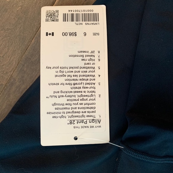 SOLD - Lululemon Nocturnal Teal Align Pant - Picture 4 of 4